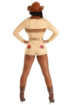 Rose Cowgirl Costume Romper For Women 9 Rose Cowgirl Costume Romper For Women -Halloween Costumes adult cowgirl costume romper alt 1