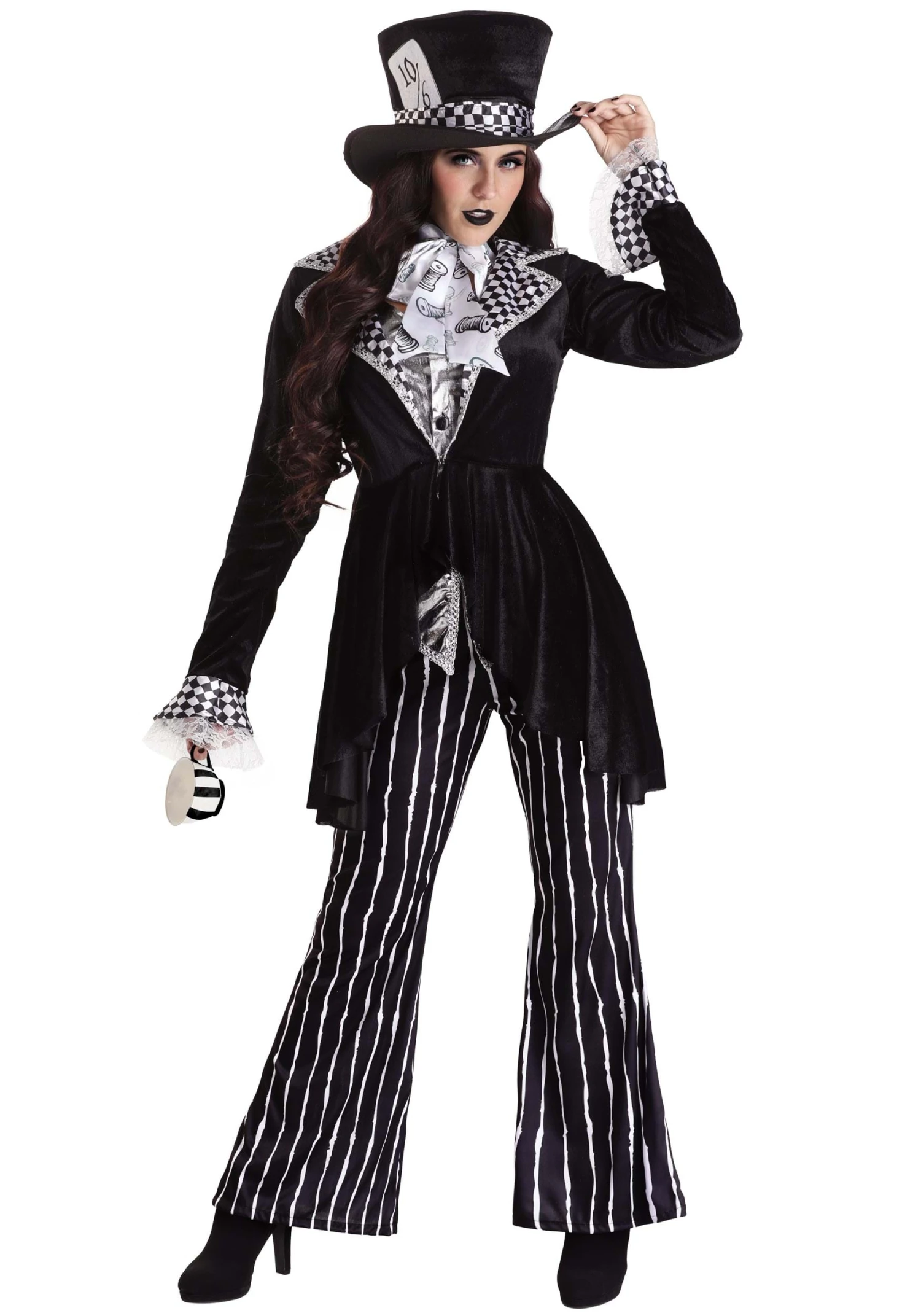 Deluxe Dark Mad Hatter Costume For Adults 3 Deluxe Dark Mad Hatter Costume For Adults