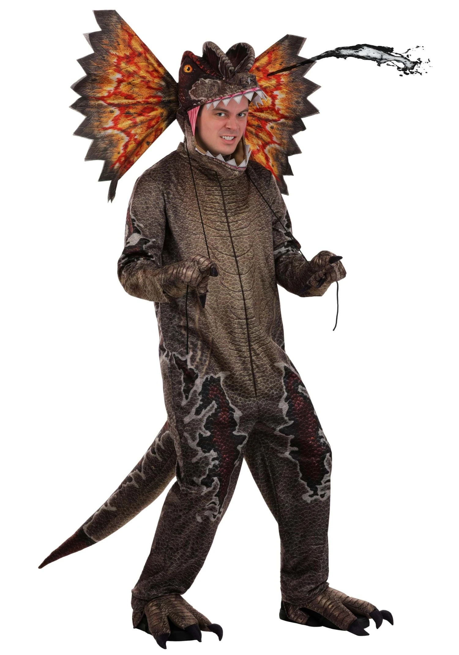 Adult Deluxe Dilophosaurus Costume 5 Adult Deluxe Dilophosaurus Costume - Image 3