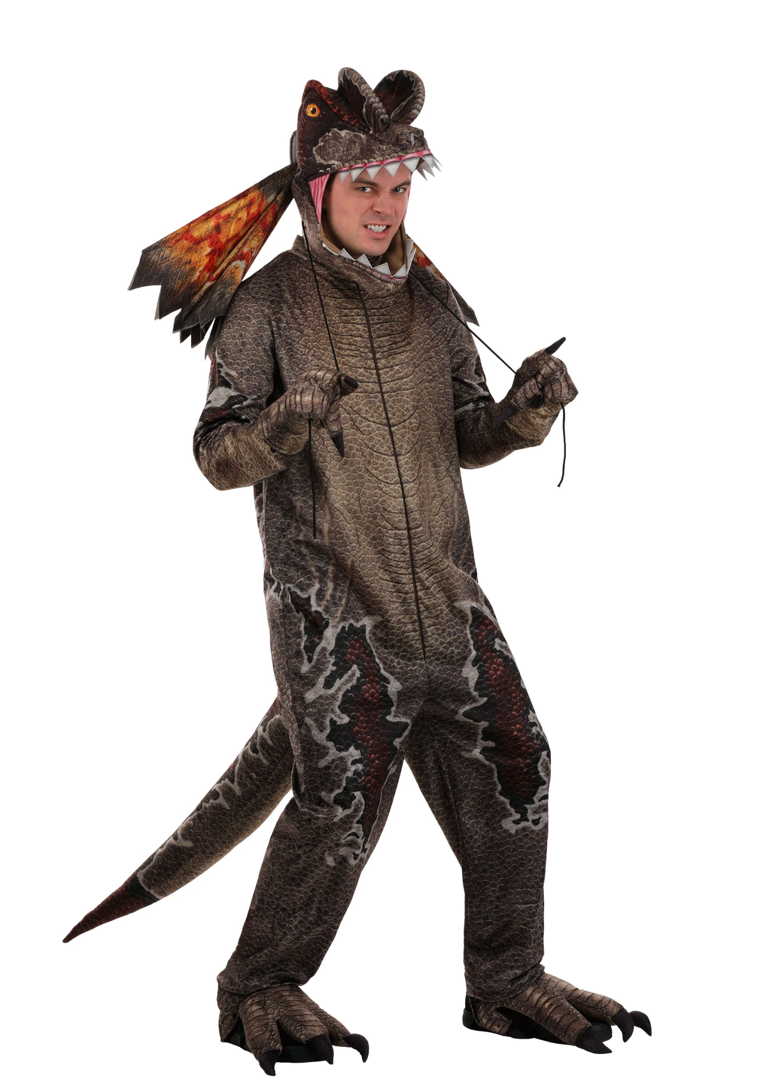 Adult Deluxe Dilophosaurus Costume 3 Adult Deluxe Dilophosaurus Costume