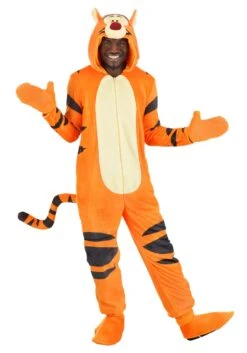 Adult Deluxe Disney Winnie The Pooh Tigger Costume 11 Adult Deluxe Disney Winnie The Pooh Tigger Costume -Halloween Costumes adult deluxe disney tigger costume alt 3