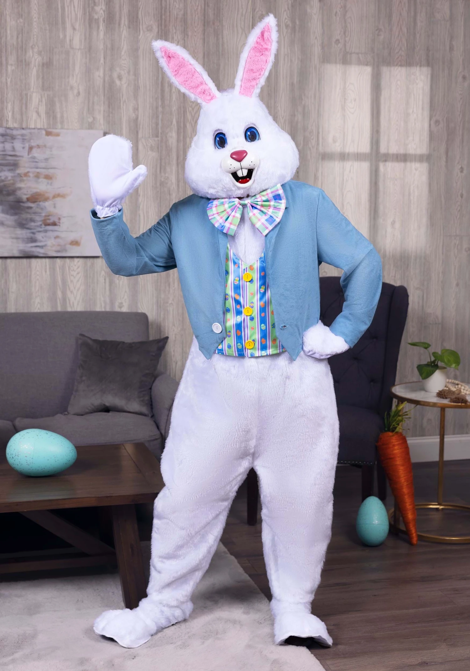 Adult Deluxe Easter Bunny Costume 4 Adult Deluxe Easter Bunny Costume - Image 2