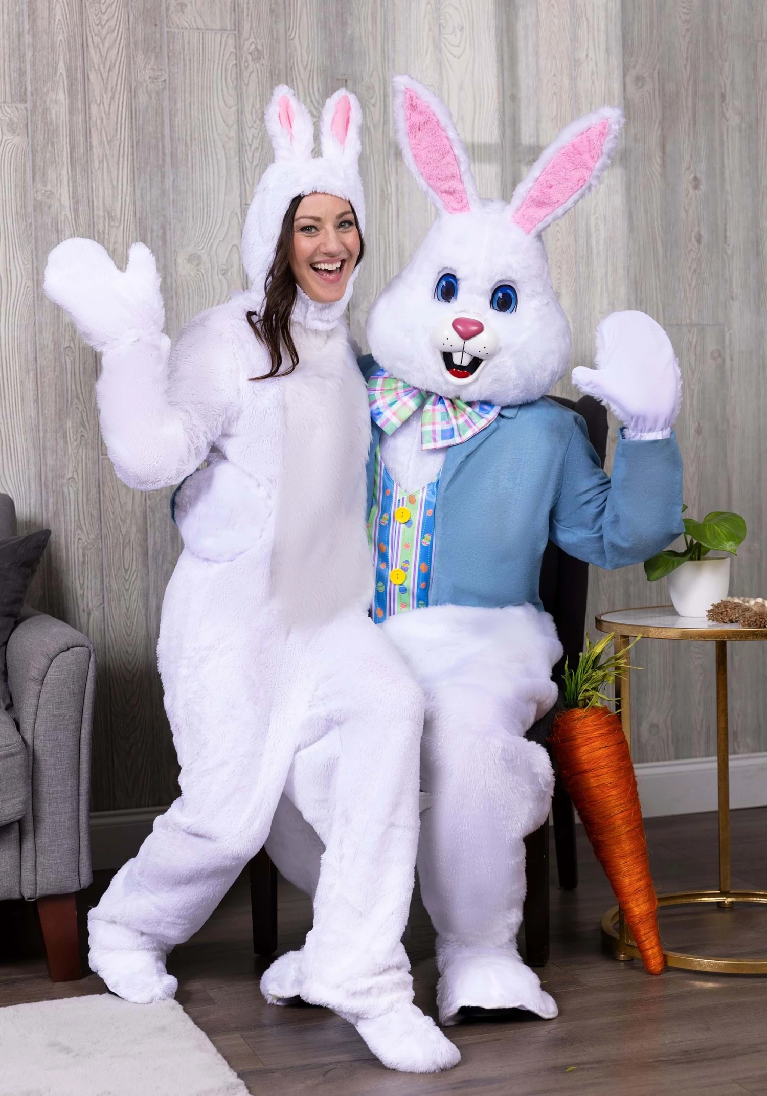 Adult Deluxe Easter Bunny Costume 5 Adult Deluxe Easter Bunny Costume - Image 3