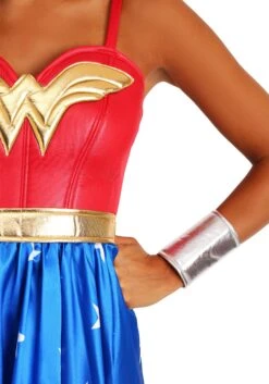 Deluxe Long Dress Wonder Woman Adult Costume For Women -Halloween Costumes adult deluxe long dress wonder woman costume 4