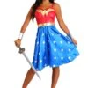Deluxe Long Dress Wonder Woman Adult Costume For Women 1 Deluxe Long Dress Wonder Woman Adult Costume For Women -Halloween Costumes adult deluxe long dress wonder woman costume update1