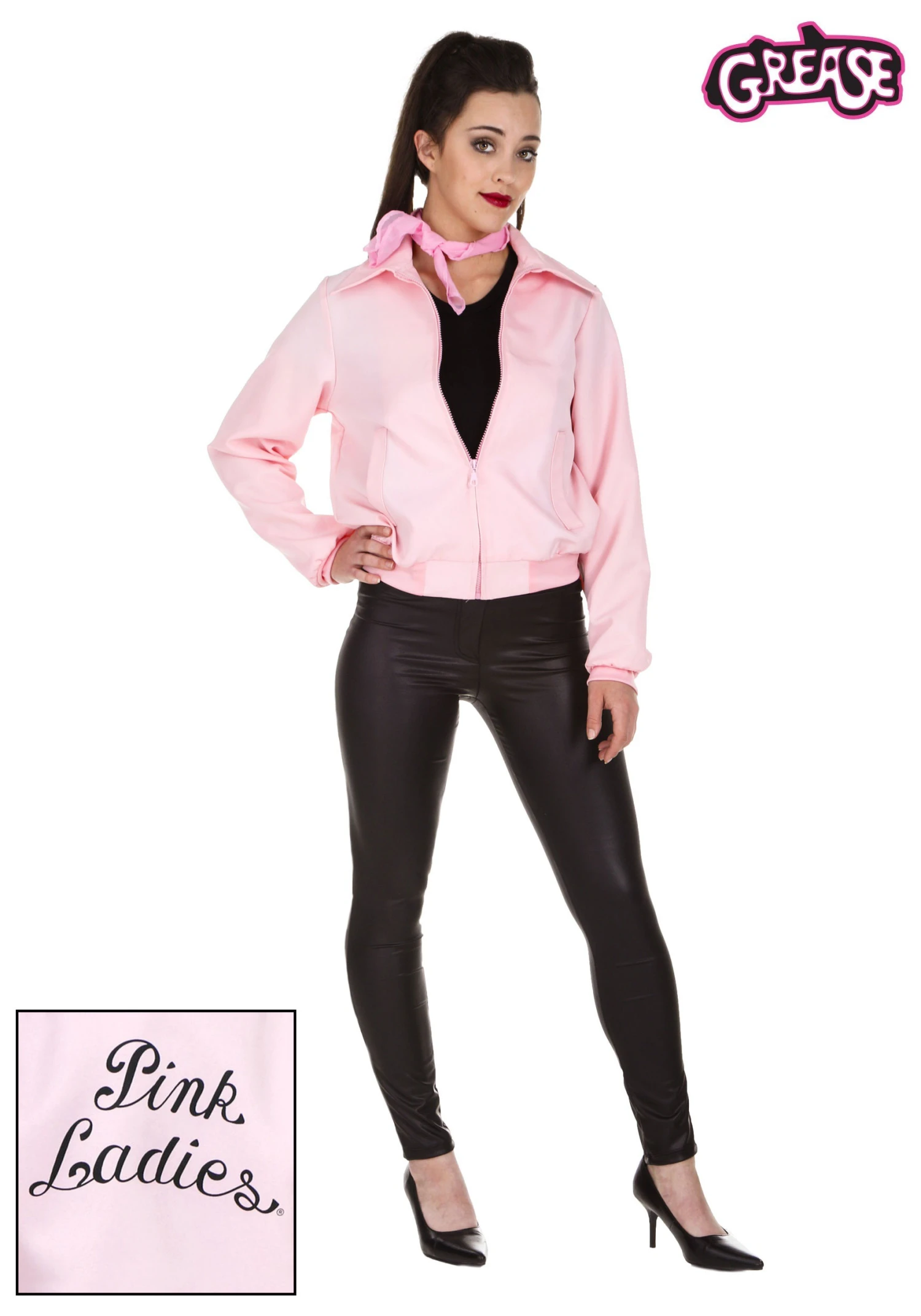Adult Deluxe Pink Ladies Jacket Costume 3 Adult Deluxe Pink Ladies Jacket Costume