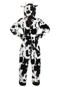 Deluxe Plush Spotted Cow Costume For Adults -Halloween Costumes adult deluxe plush spotted cow costume alt 3