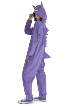 Disguise Adult Deluxe Pokémon Gengar Hooded Jumpsuit Costume -Halloween Costumes adult deluxe pokemon gengar hooded jumpsuit alt 2
