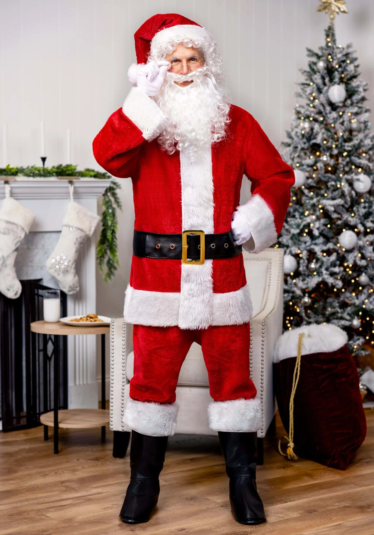 Deluxe Red Santa Claus Costume For Adults 3 Deluxe Red Santa Claus Costume For Adults