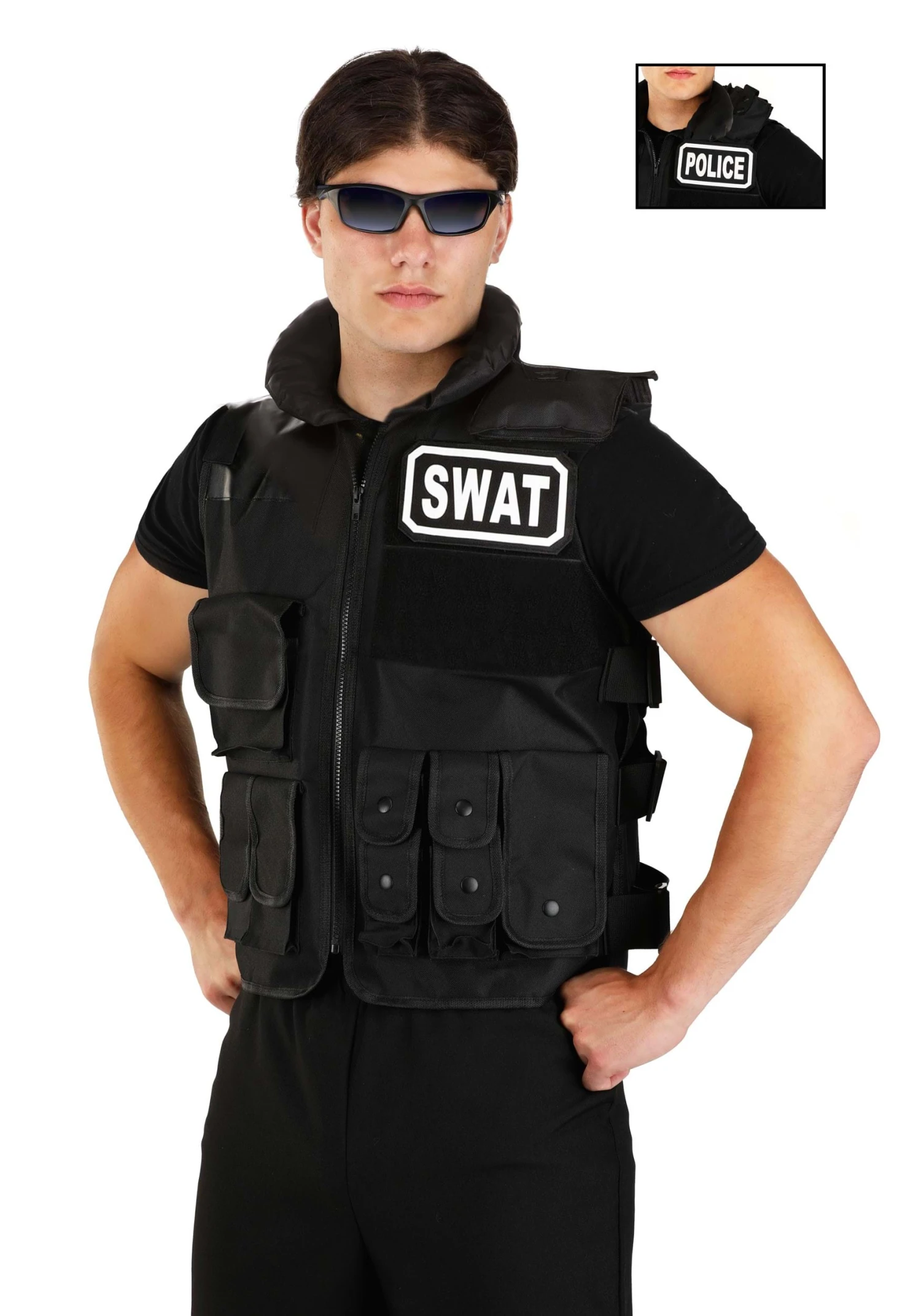 Adult Deluxe SWAT Team Costume Vest 3 Adult Deluxe SWAT Team Costume Vest