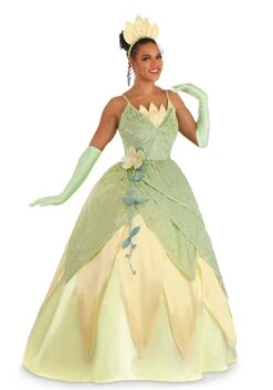 Disney Princess And The Frog Deluxe Tiana Costume For Women -Halloween Costumes adult deluxe tiana costume alt 15
