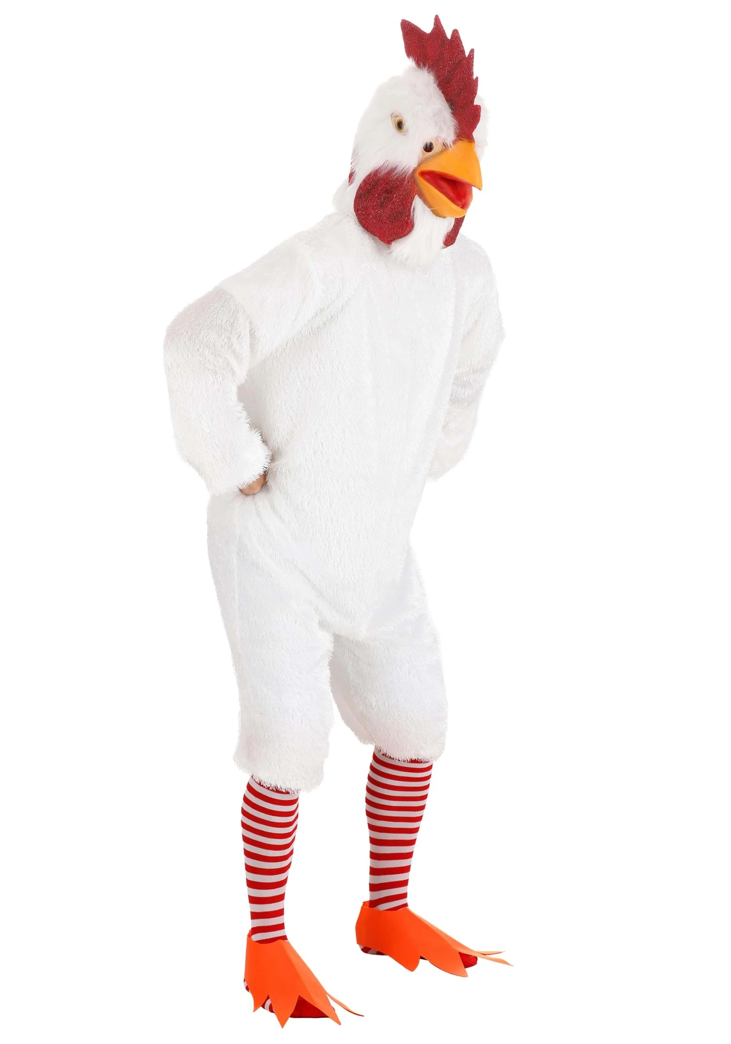 Deluxe White Rooster Costume For Adults 3 Deluxe White Rooster Costume For Adults