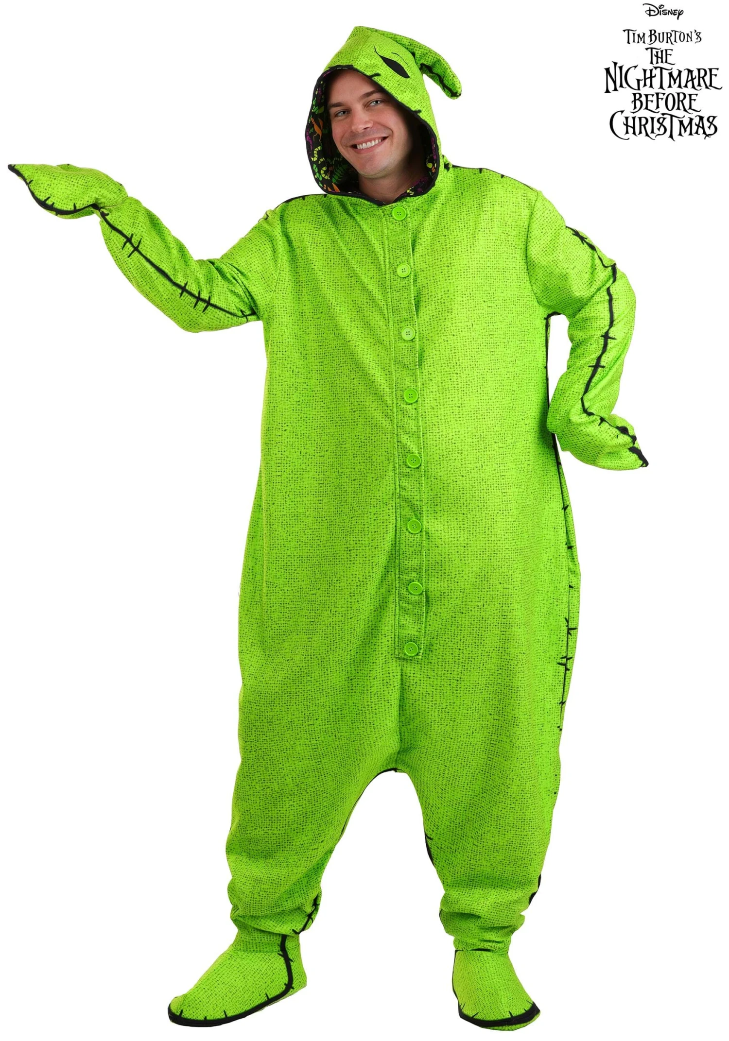Adult Disney Oogie Boogie Onesie Costume 3 Adult Disney Oogie Boogie Onesie Costume