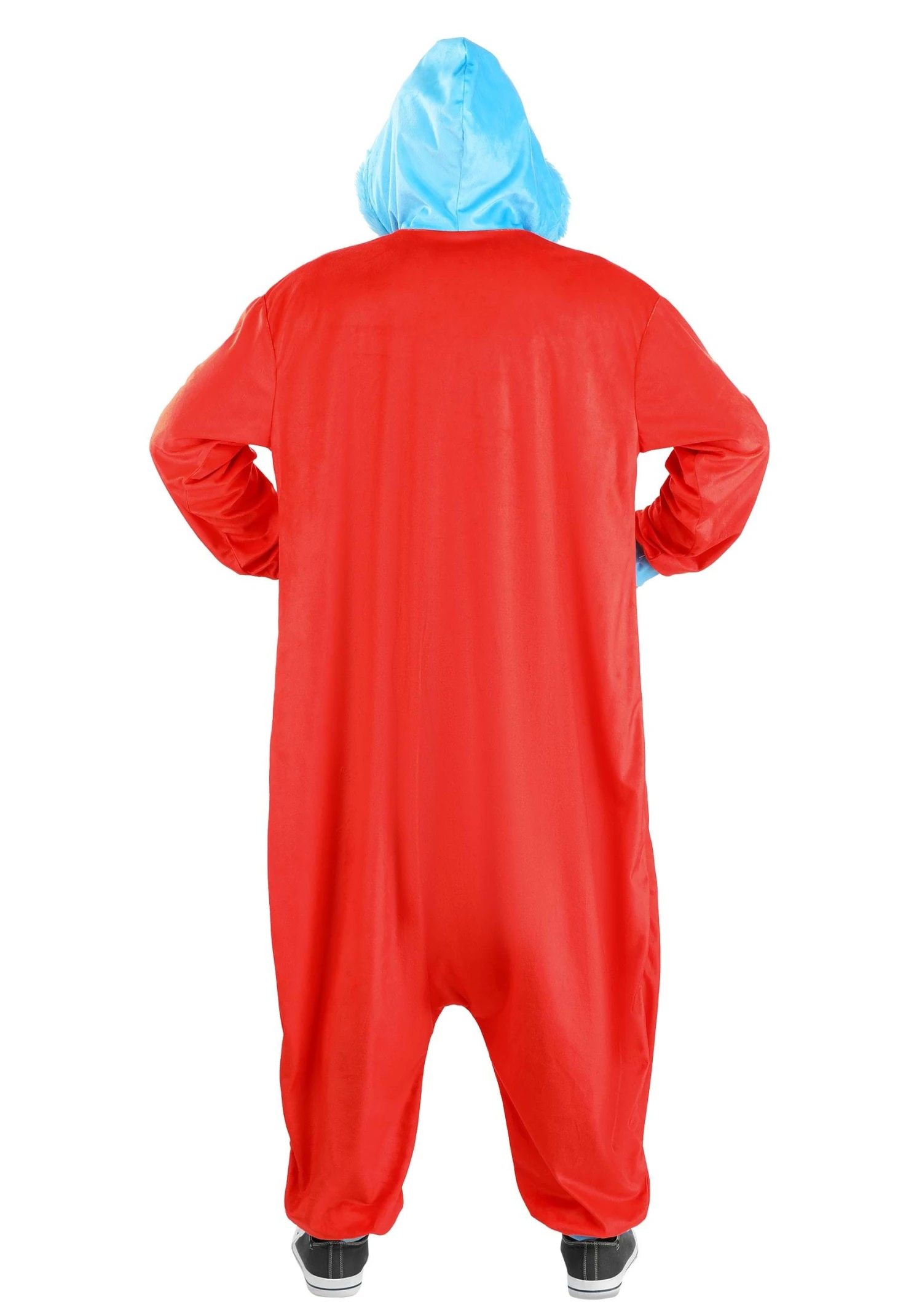 Dr. Seuss Thing 1 & 2 Costume Onesie For Adults 5 Dr. Seuss Thing 1 & 2 Costume Onesie For Adults - Image 3