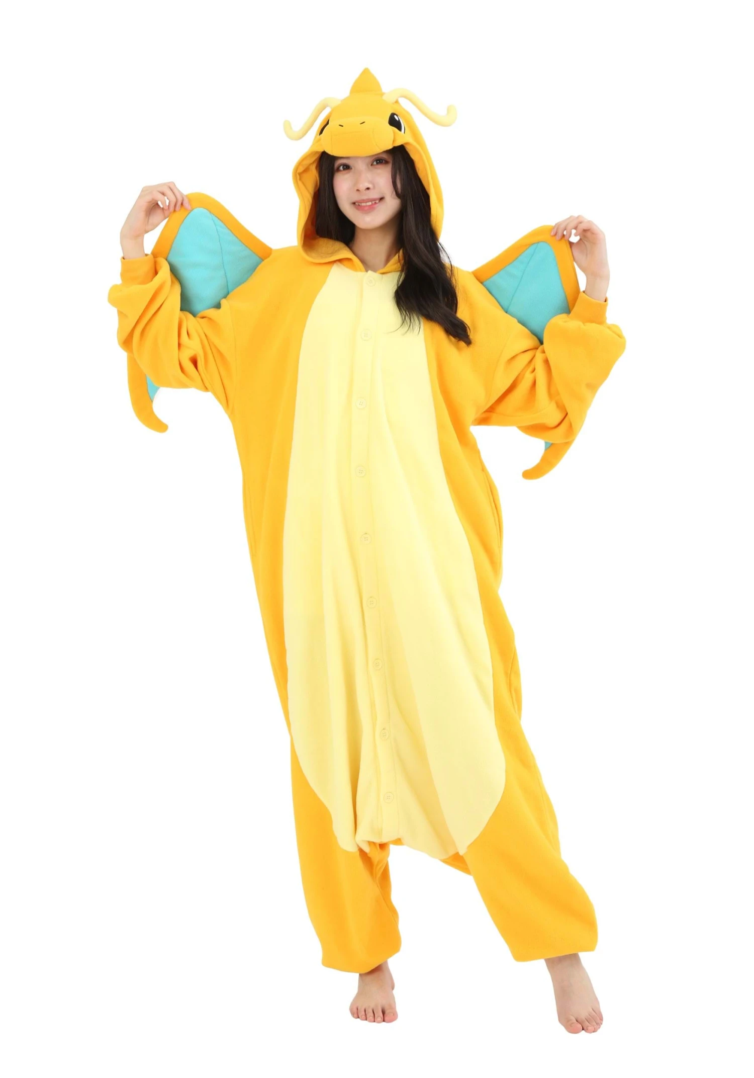 Adult Pokémon Dragonite Kigurumi Costume Onesie 3 Adult Pokémon Dragonite Kigurumi Costume Onesie