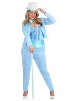 Female Blue Tuxedo Costume For Adults -Halloween Costumes adult female blue tuxedo alt 1