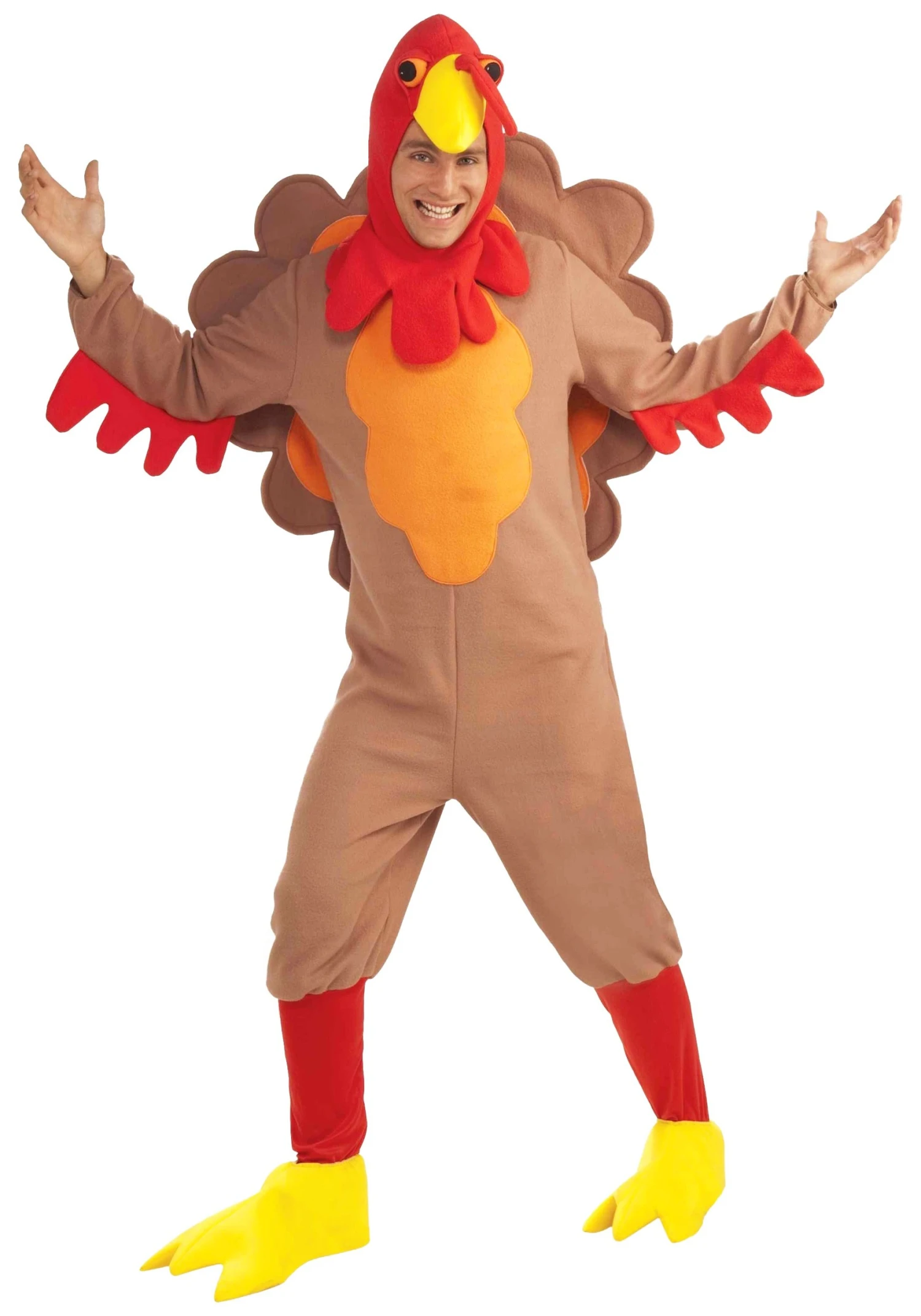 Fleece Turkey Costume For Adults 3 Fleece Turkey Costume For Adults