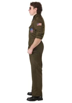 Top Gun Deluxe Flight Suit Costume For Men -Halloween Costumes adult flight suit top gun costume alt 11