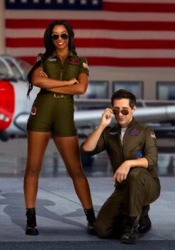 Top Gun Deluxe Flight Suit Costume For Men -Halloween Costumes adult flight suit top gun costume alt 2