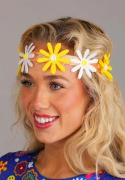 Women's Flower Power Hippie Costume Dress -Halloween Costumes adult flower power hippie costume alt 2