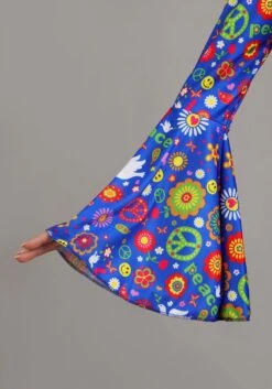 Women's Flower Power Hippie Costume Dress -Halloween Costumes adult flower power hippie costume alt 4