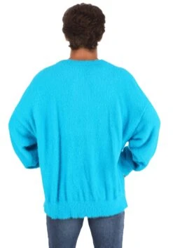 Adult Sesame Street Fuzzy Cookie Monster Oversized Sweater 12 Adult Sesame Street Fuzzy Cookie Monster Oversized Sweater -Halloween Costumes adult fuzzy cookie monster oversized sweater alt 5