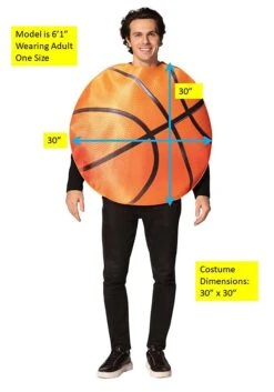 Get Real Basketball Costume For Adults -Halloween Costumes adult get real basketball costume alt 3