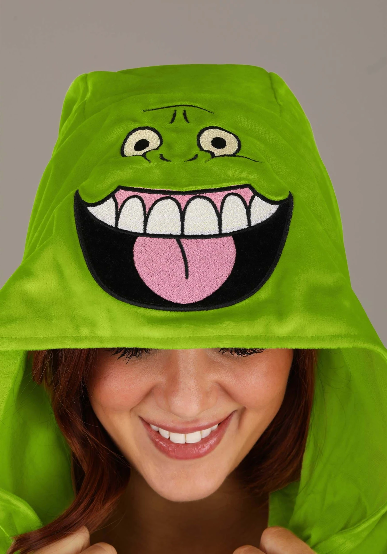 Ghostbusters Slimer Costume Onesie For Adults 4 Ghostbusters Slimer Costume Onesie For Adults - Image 2