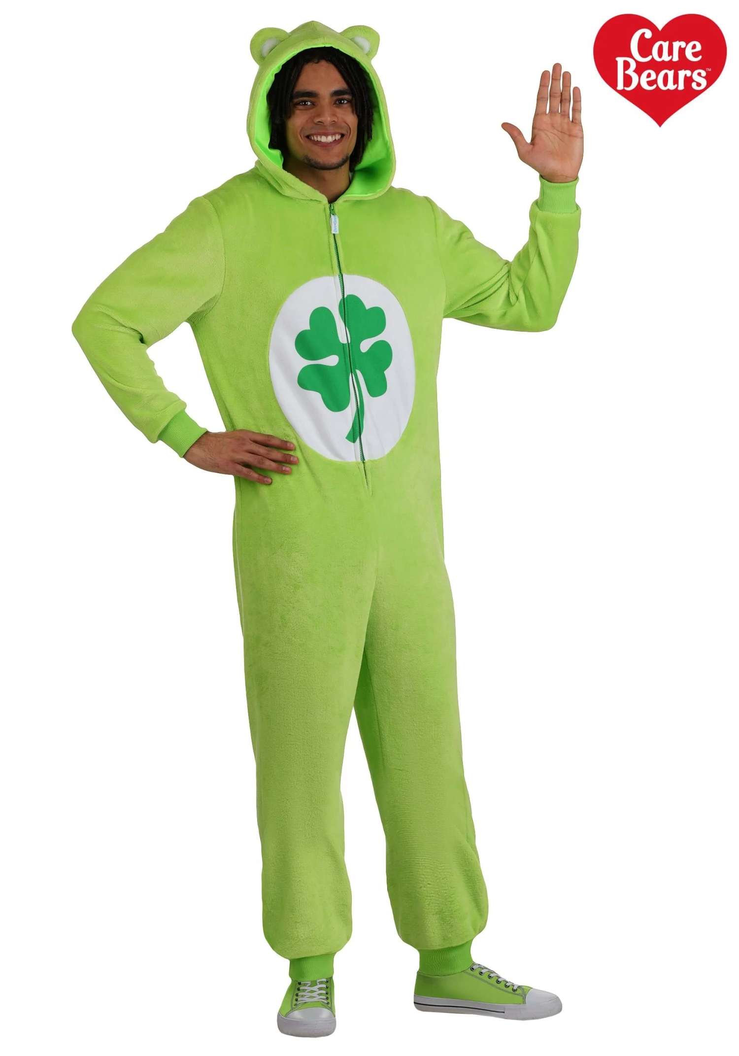 Adult Care Bears Good Luck Bear Costume Onesie 4 Adult Care Bears Good Luck Bear Costume Onesie - Image 2