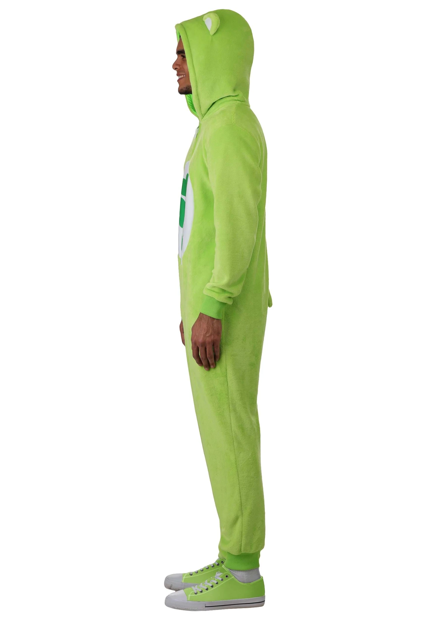 Adult Care Bears Good Luck Bear Costume Onesie 6 Adult Care Bears Good Luck Bear Costume Onesie - Image 4