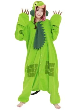 Green Iguana Adult Kigurumi Costume 13 Green Iguana Adult Kigurumi Costume -Halloween Costumes adult green iguana kigurumi alt 4