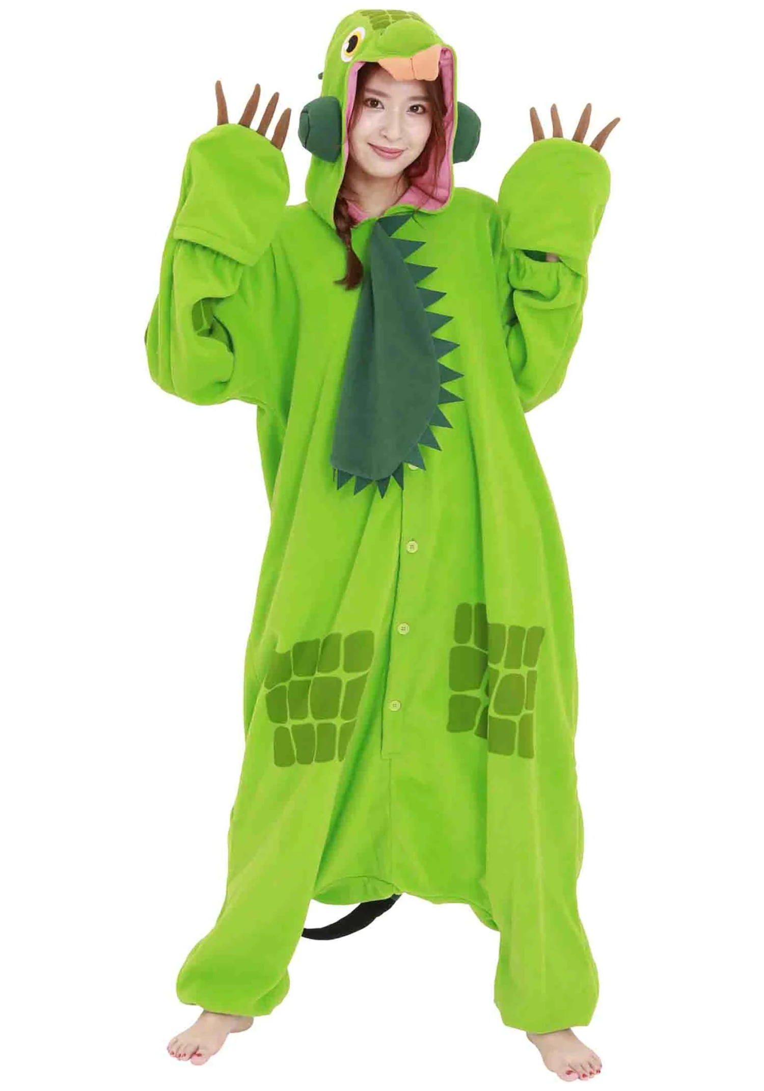 Green Iguana Adult Kigurumi Costume 7 Green Iguana Adult Kigurumi Costume - Image 5