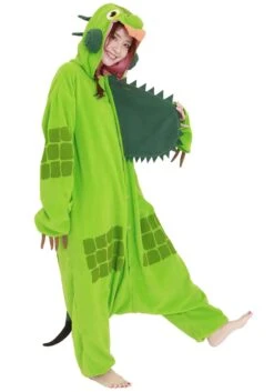 Green Iguana Adult Kigurumi Costume 14 Green Iguana Adult Kigurumi Costume -Halloween Costumes adult green iguana kigurumi alt 5