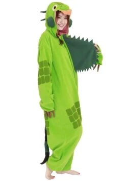 Green Iguana Adult Kigurumi Costume 15 Green Iguana Adult Kigurumi Costume -Halloween Costumes adult green iguana kigurumi alt 6