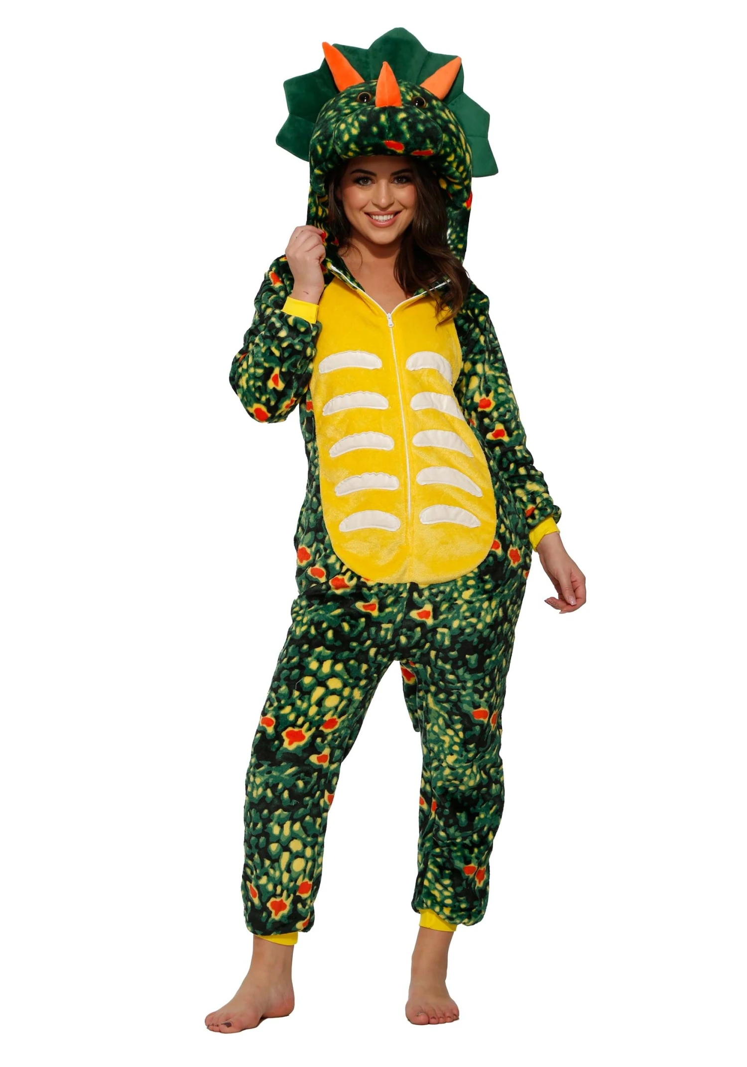 Green Triceratops Onesie For Adults 3 Green Triceratops Onesie For Adults