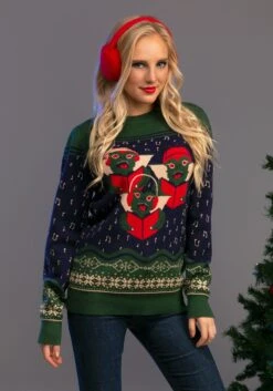 Gremlins Caroling Trio Adult Ugly Christmas Sweater 11 Gremlins Caroling Trio Adult Ugly Christmas Sweater -Halloween Costumes adult gremlins caroling trio ugly christmas sweater alt1