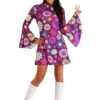 Women's Adult Groovy Flower Power Costume -Halloween Costumes adult groovy flower power costume