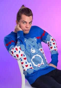 Grumpy Bear Adult Care Bears Ugly Christmas Sweater 8 Grumpy Bear Adult Care Bears Ugly Christmas Sweater -Halloween Costumes adult grumpy bear care bears ugly christmas sweat alt 1