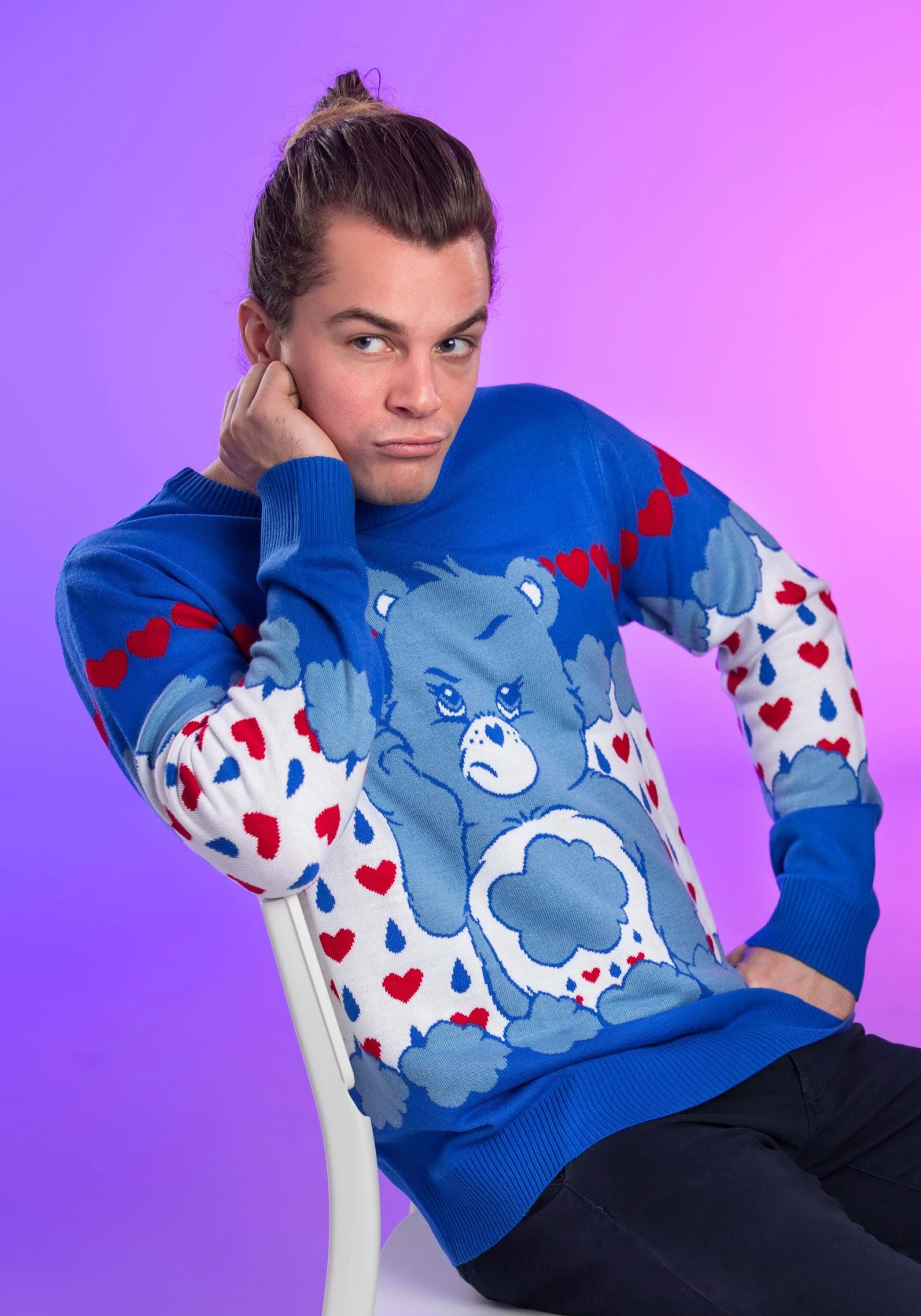 Grumpy Bear Adult Care Bears Ugly Christmas Sweater 4 Grumpy Bear Adult Care Bears Ugly Christmas Sweater - Image 2
