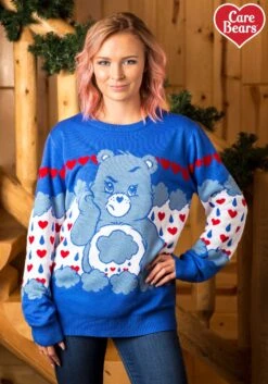 Grumpy Bear Adult Care Bears Ugly Christmas Sweater 10 Grumpy Bear Adult Care Bears Ugly Christmas Sweater -Halloween Costumes adult grumpy bear care bears ugly christmas sweat alt 4