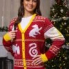 Harry Potter Hogwarts Ugly Christmas Cardigan For Adults 1 Harry Potter Hogwarts Ugly Christmas Cardigan For Adults -Halloween Costumes adult harry potter hogwarts ugly christmas cardigan