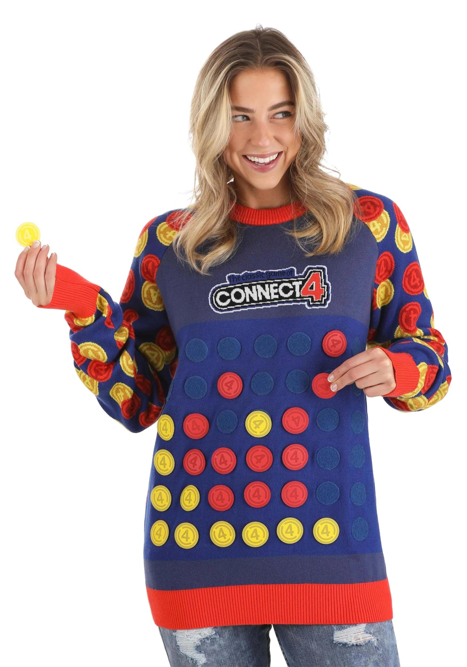 Hasbro Adult Connect Four Sweater 9 Hasbro Adult Connect Four Sweater - Image 7
