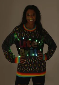 Adult Hasbro Lite Brite Christmas Sweater -Halloween Costumes adult hasbro lite brite sweater alt 3