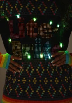 Adult Hasbro Lite Brite Christmas Sweater -Halloween Costumes adult hasbro lite brite sweater alt 4