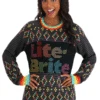 Adult Hasbro Lite Brite Christmas Sweater 1 Adult Hasbro Lite Brite Christmas Sweater -Halloween Costumes adult hasbro lite brite sweater main gif
