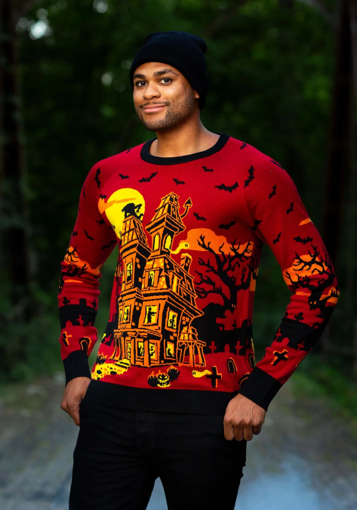 Haunted House Halloween Sweater For Adults 5 Haunted House Halloween Sweater For Adults - Image 3
