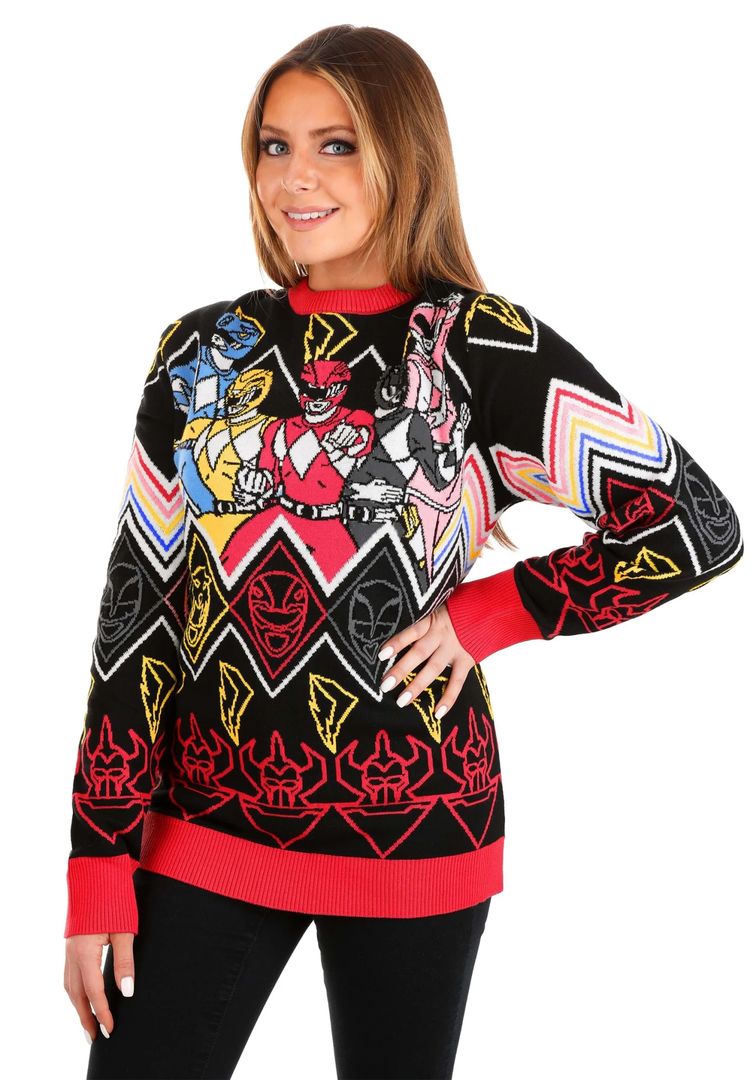 Heroic Pose Power Rangers Unisex Adult Sweater 8 Heroic Pose Power Rangers Unisex Adult Sweater - Image 6