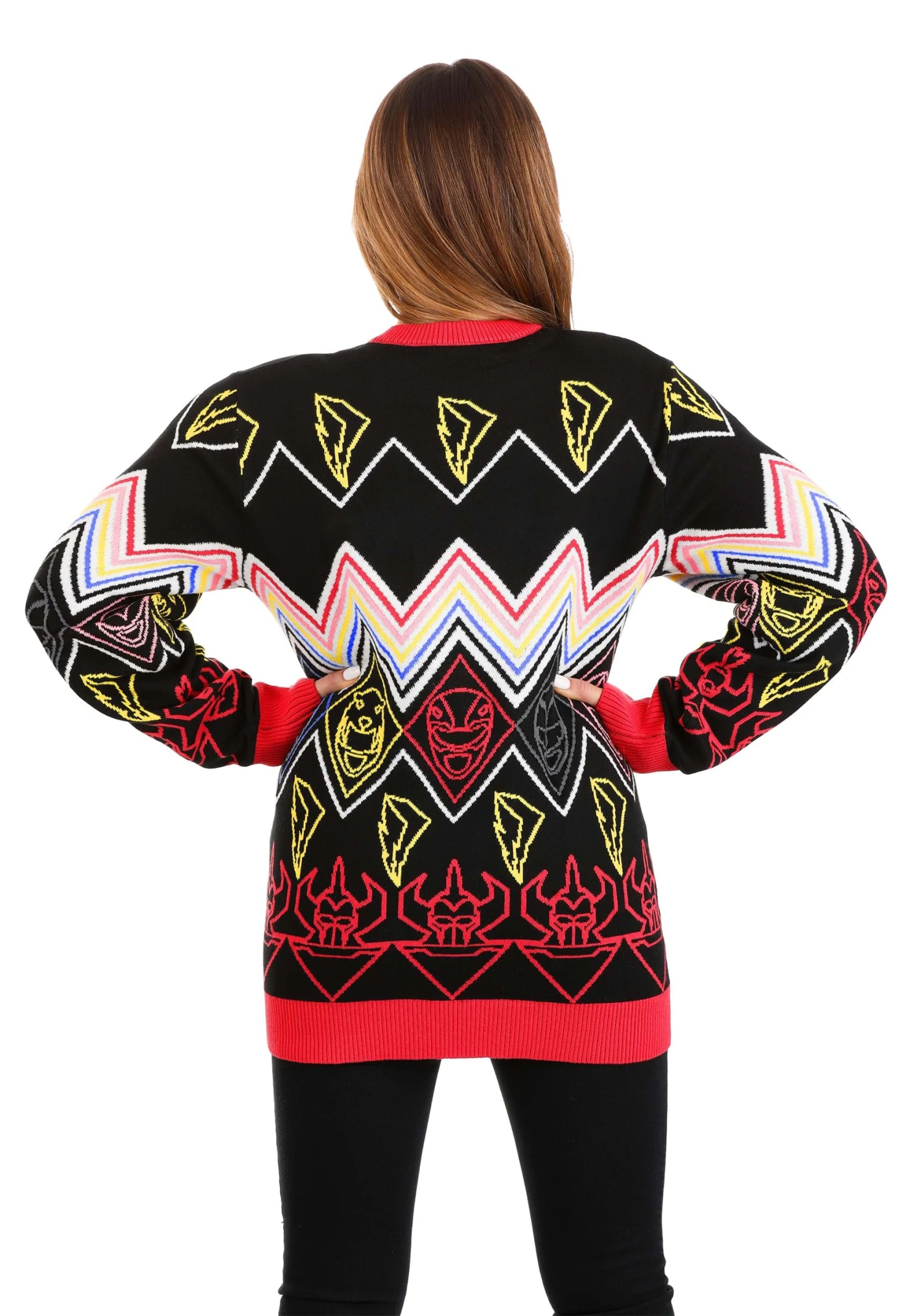 Heroic Pose Power Rangers Unisex Adult Sweater 5 Heroic Pose Power Rangers Unisex Adult Sweater - Image 3