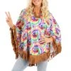 Hippie Poncho Sustainable Materials Costume For Adults -Halloween Costumes adult hippie poncho sustainable materials costume