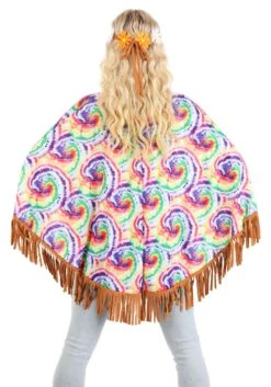 Hippie Poncho Sustainable Materials Costume For Adults 7 Hippie Poncho Sustainable Materials Costume For Adults -Halloween Costumes adult hippie poncho sustainable materials costume alt 1